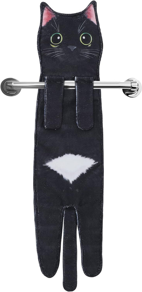 Cat Funny Hand Towels for Bathroom Kitchen